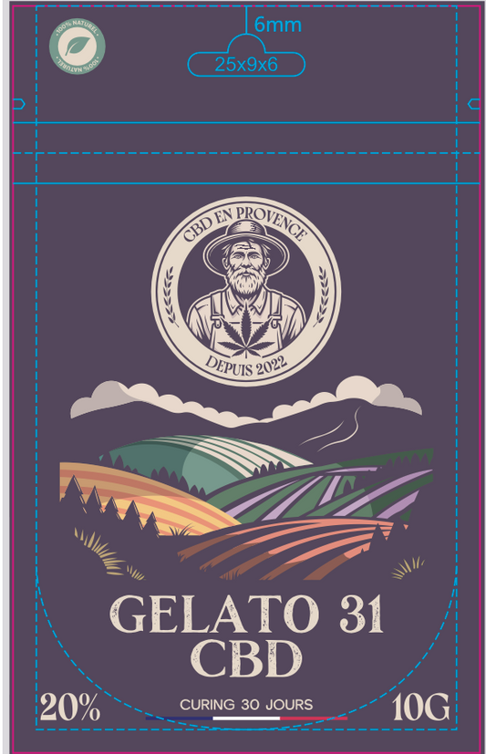 🌿Fleur de CBD Gelato 31 - 20% – 10 grammes